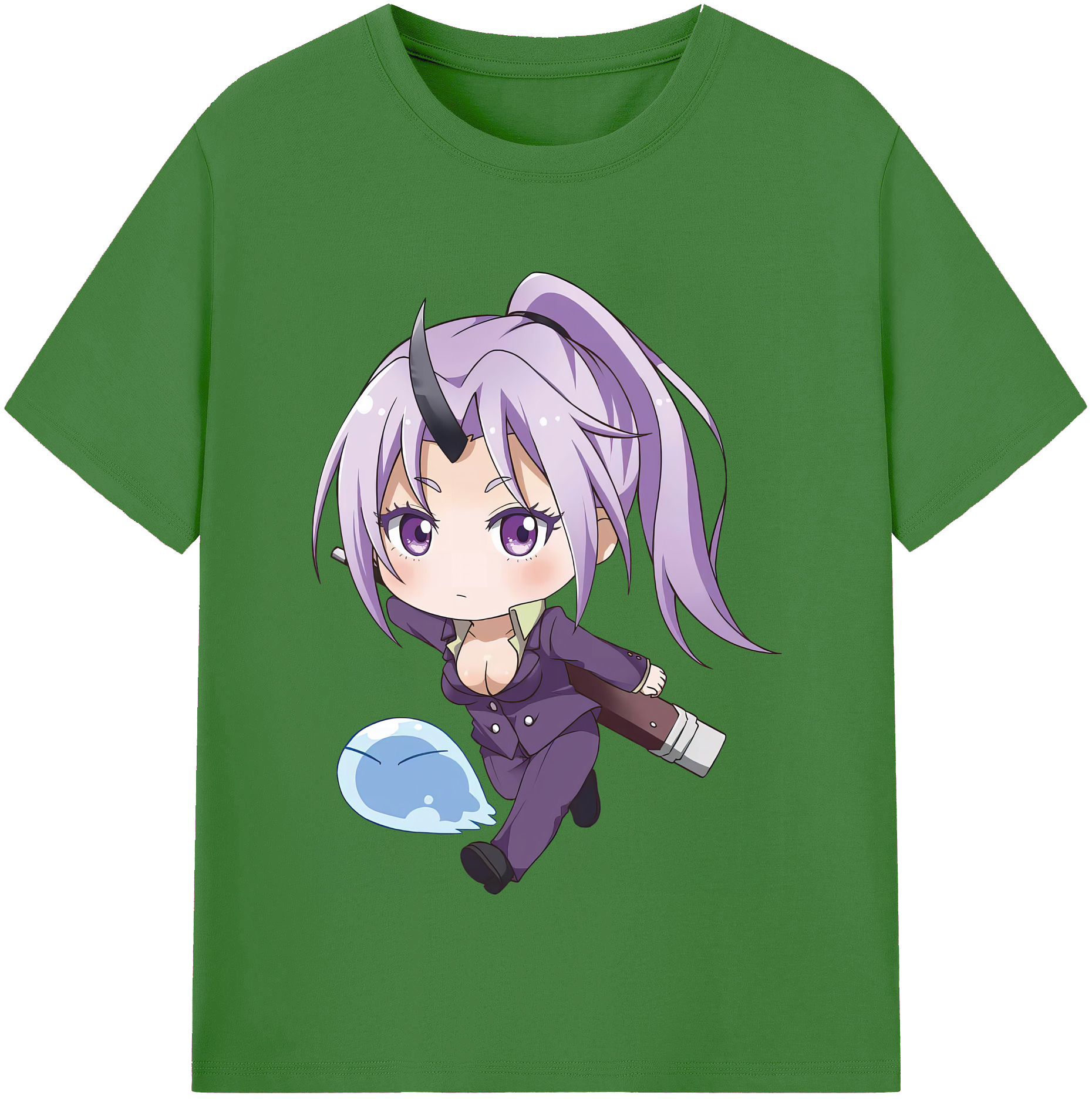 （画像用） 転スラ Regarding Reincarnated to Slime レディースカジュアルプリントTシャツ（綿100％）